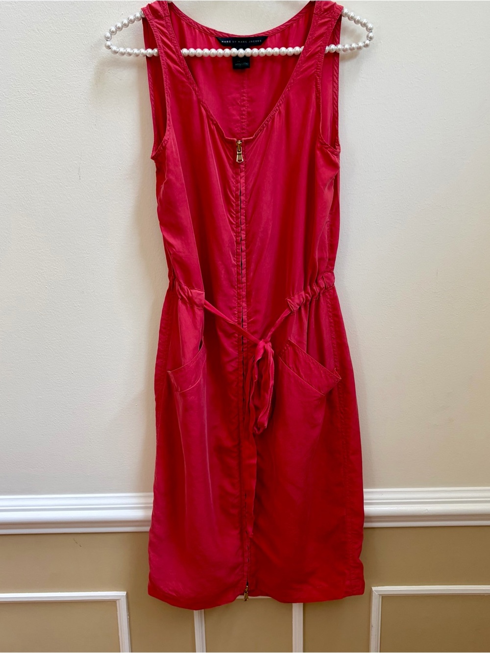 Silk Marc by Marc Jacobs Sleeveless Drawstring Waist Dress